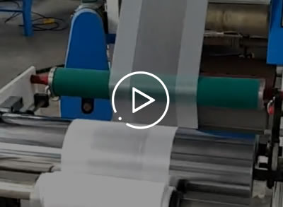Low pressure strip printing blown film machine