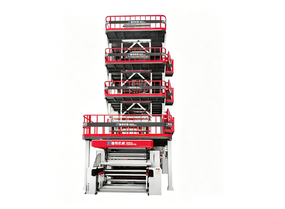 Five-Layer Co-Extrusion Horizontal Haul Off Ibc Film Btowing Laminating Machine Unit
