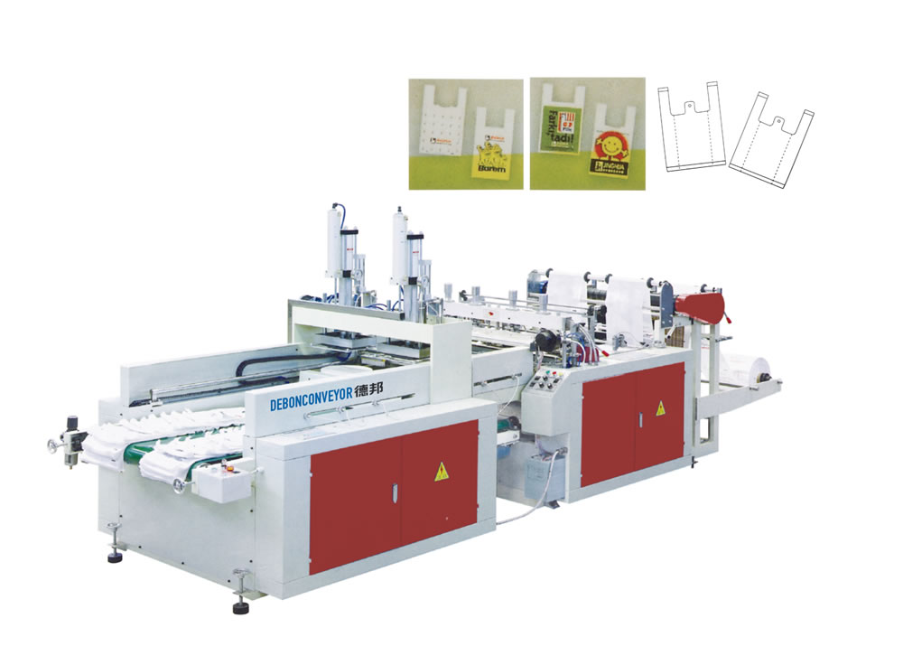 T-shirt bag making machine